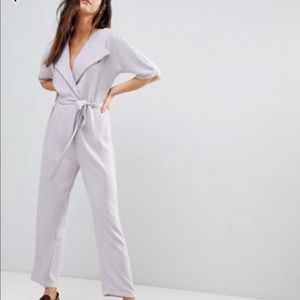 Grey Wrap Jumpsuit